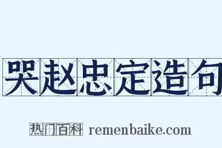 哭赵忠定造句是什么意思的图片